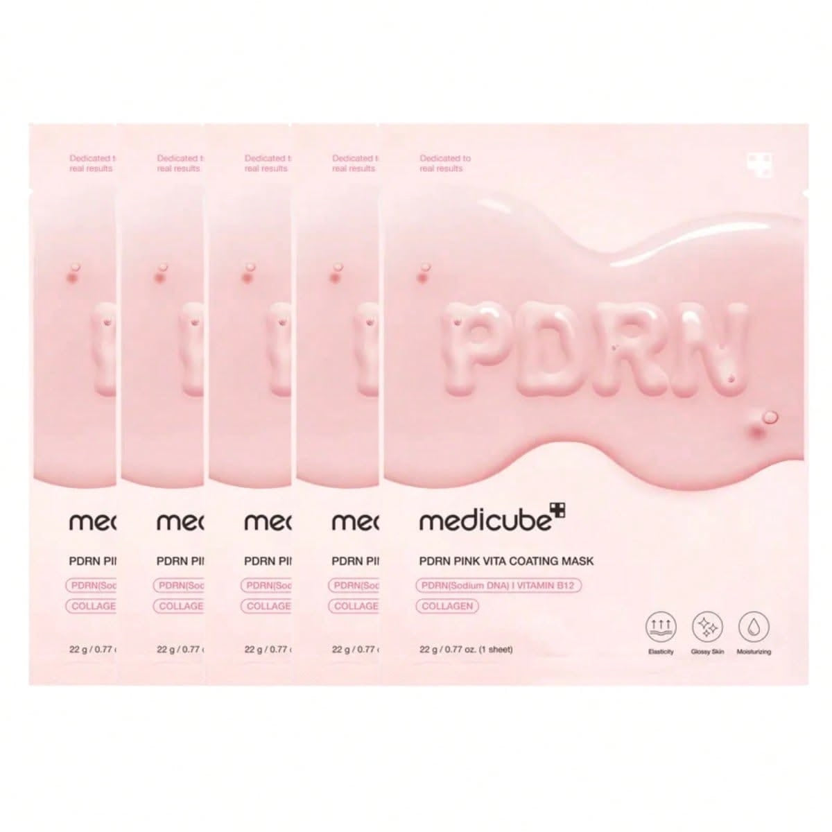 Medicube - PDRN Pink Vita Coating Mask - lot de 10 masques