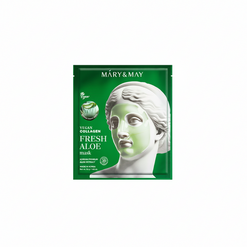 Mary&May - Vegan Collagen Fresh Aloe Mask 4pcs